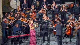 Sarah Willis, Hornistin bei den Berliner Philharmonikern, beim Havana Lyceum Orchestra