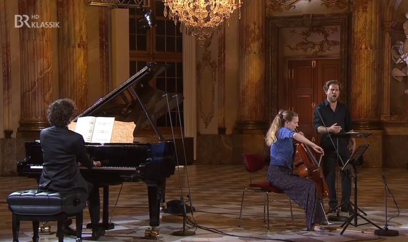 Martin Helmchen (Klavier), Marie-Elisabeth Hecker (Violoncello) und Julian Prégardien (Tenor)