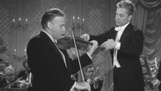 Yehudi Menuhin und Herbert von Karajan